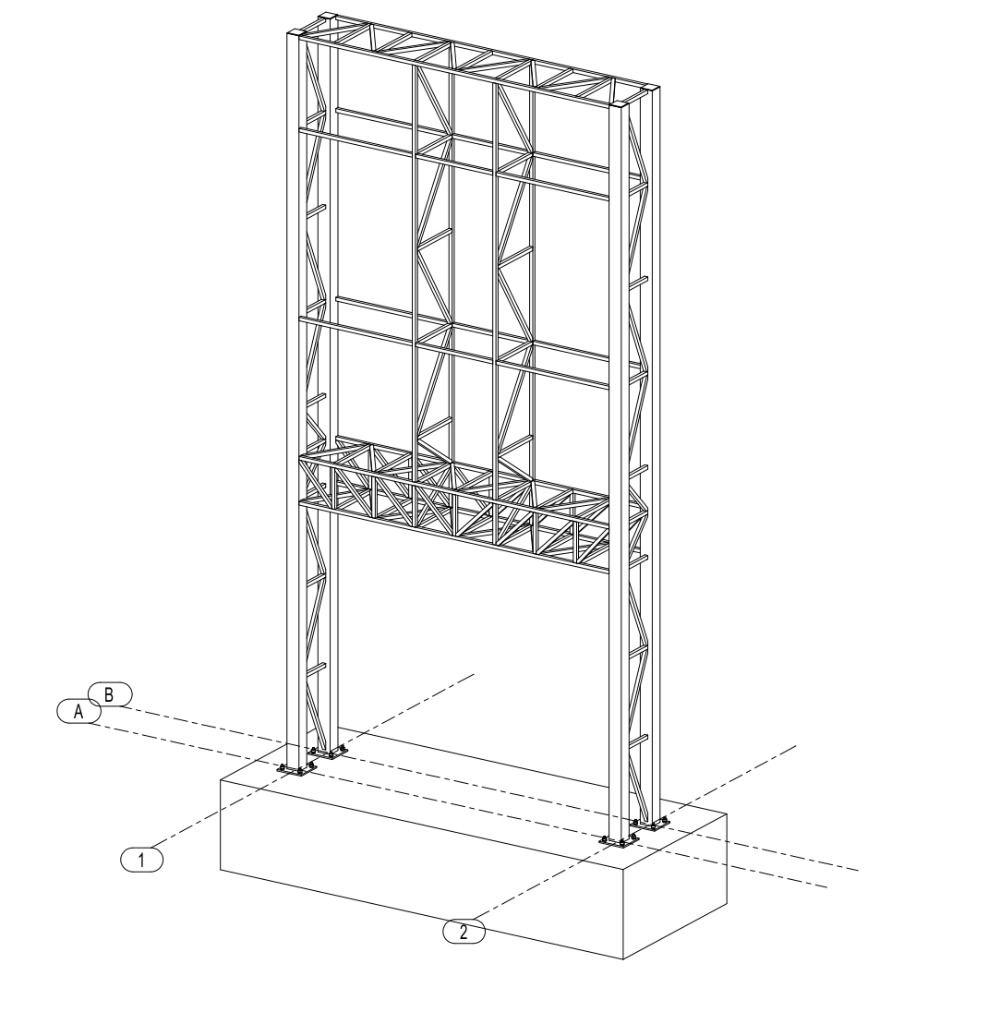 Totem Reklam Çelik 3D Modeli